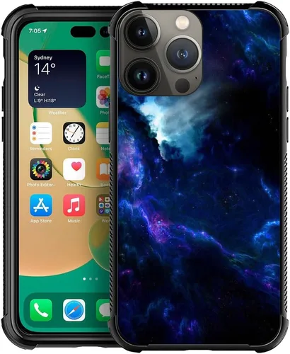 Vista 29 de CARLOCA Funda compatible con iPhone 15 Plus, diseño de gato Mumbai Clivia negro para iPhone 15 Plus, ultra protección, a prueba de golpes