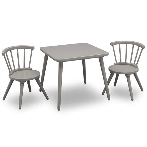 Vista 4 de Delta Children Windsor - Juego de sillas de mesa de madera para niños (2 sillas incluidas), ideal para artes y manualidades, merienda, educación