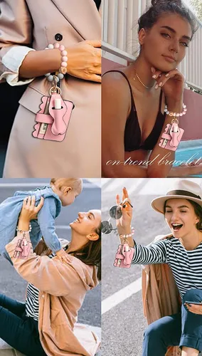 Vista 17 de BVGA Pulsera llavero de pulsera de silicona para mujer
