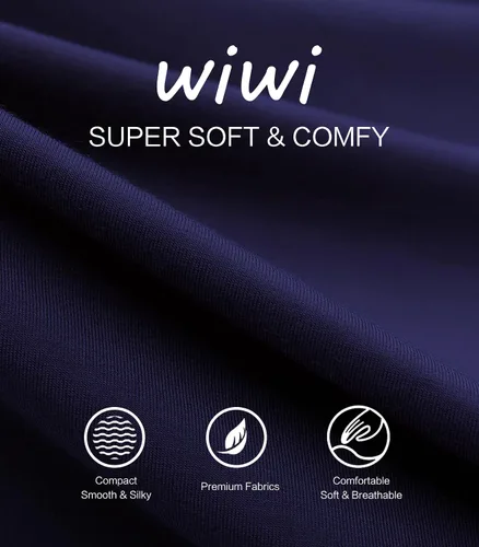 Vista 5 de WiWi Viscose from Bamboo Pajamas Set for Women Soft Long Sleeve Pj Sleepwear Knit Jammies Pants Lounge Sets Loungewear S-XXL
