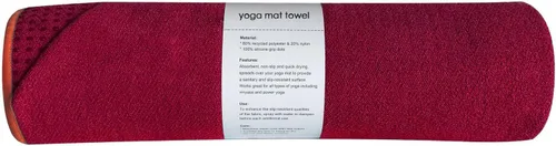 Vista 8 de Muka Toalla para esterilla de yoga con punto de agarre, antideslizante, absorbente de sudor, toalla para yoga, pilates, fitness, 72 x 24 pulgadas