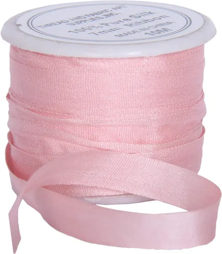 Vista 15 de Threadart Cinta de seda 100% pura - 3 tamaños - Docenas de colores - Castaño - 2 mm No. 524 Soft 100% pure silk ribbon on a single spool - perfect