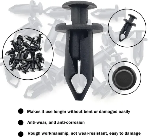 Vista 4 de 20 piezas Clips de Guardabarros/Remaches de Carrocería ATV Pasadores de Empuje Compatibles con Honda Ranger RZR 800 900 Sportsman XP 850 Suzuki