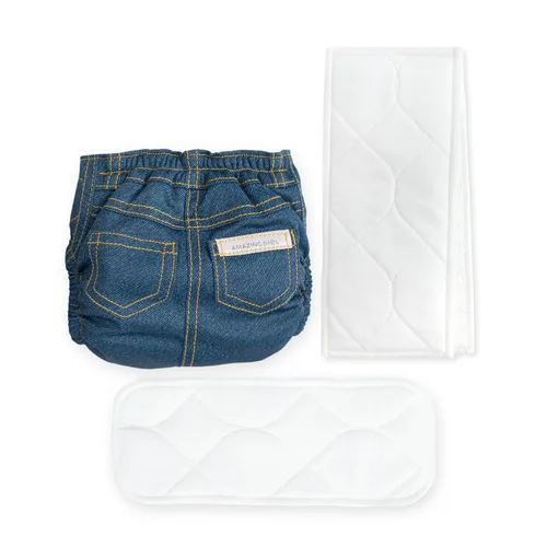 Vista 12 de Amazing Baby SmartNappy Cubre pañal de mezclilla NextGen Hybrid Azul pastel