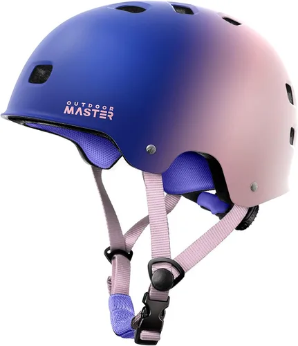 Vista 18 de OutdoorMaster - Casco de patineta y ciclismo, dos forros extraíbles, ventilación, para varios deportes, scooter, patinaje en línea, patinaje