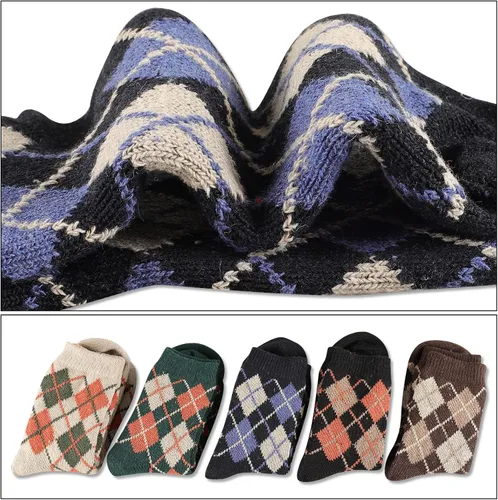 Vista 6 de Heatuff Calcetines de lana de invierno para hombre térmicos cálidos suaves 5 pares Normal Thick - Multicolor 2