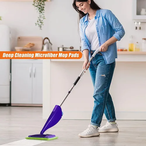 Vista 7 de 6 almohadillas de microfibra reutilizables para trapeador Swiffer WetJet