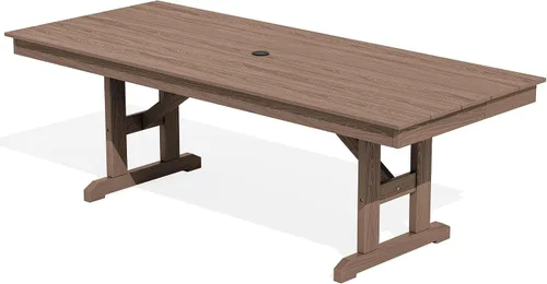 Vista 22 de SERWALL Outdoor 84" HDPE Rectangular Dining Table for 6-8,All-Weather,Aruba