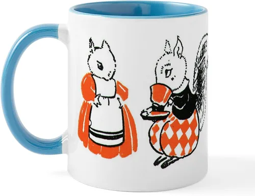 Vista 49 de CafePress Taza navideña de ardilla de 11 oz (11.0 fl oz) taza de café de cerámica
