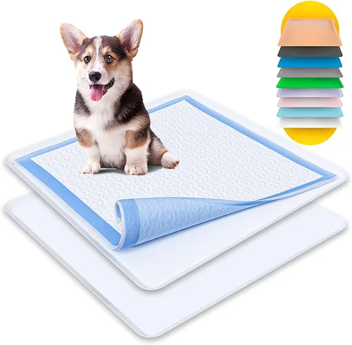 Vista 16 de Skywin TidyFriend - Soporte para orina de perro apto para viajes de hasta 24 x 24 pulgadas, alfombrilla de silicona flexible enrollable con borde