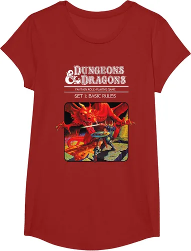 Vista 3 de Dungeons & Dragons Vintage Basic Rules Cover T-Shirt Small Negro