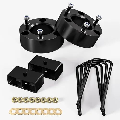 Vista 10 de Kit de nivelación de elevación de 2 pulgadas para la parte trasera de Chevy Silverado 1500 GMC Sierra 1500 de 1999-2023, bloque de elevación trasero