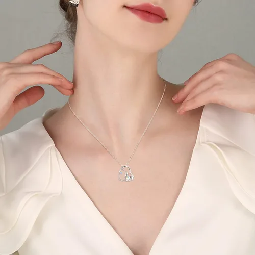 Vista 4 de TANGPOET Llama Necklace 925 Sterling Silver Alpaca Llama Pendant Jewelry Gifts for Women Girls with 18"+2" Cable Chain