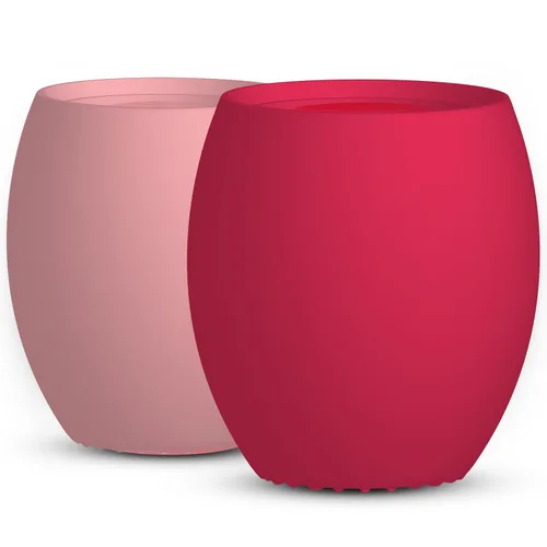 Vista 9 de Taza de silicona para bebé, taza de entrenamiento para niños pequeños, taza abierta para el destete LED de bebé, paquete de 2 tazas para bebés sin
