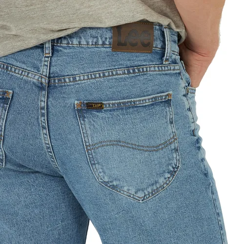 Vista 5 de Lee - Pantalones vaqueros rectos de ajuste relajado para hombre Azul hielo.