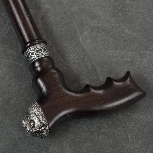 Vista 8 de Bastón de madera hecho a mano para hombres y mujeres, búho, elegante bastón de madera de moda