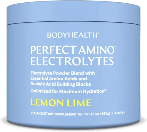 Vista 8 de BodyHealth PerfectAmino Polvo de Electrolitos Sin Azúcar, Hidratación Ayuno Keto Cero Azúcar Mezcla de Bebida de Electrolitos con Minerales Traza