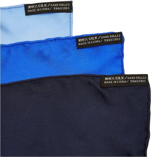 Vista 3 de Stacy Adams mens 100% Silk Hand Rolled 17"x 17" Pocket Square Three Piece Set