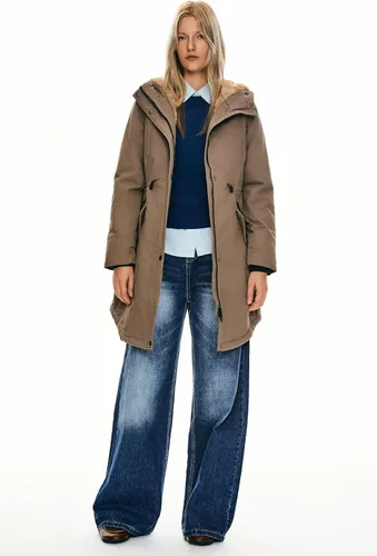 Vista 8 de Orolay Parka Abrigo de invierno con forro polar grueso para mujer con bolsillos