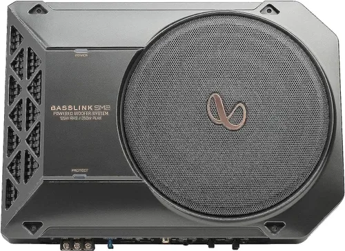 Vista 3 de Infinity BassLink SM - Sistema de subwoofer para debajo del asiento, ultracompacto de 8 pulgadas, color plateado