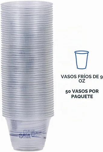 Vista 8 de Eco-Products BlueStripe - Vasos fríos reciclados, desechables, 9 onzas