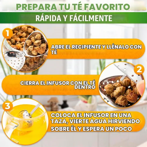 Vista 5 de Infusor de té de corazón, 10 unidades, 5.52 pulgadas, acero inoxidable más Juego de infusor de té de corazón plateado