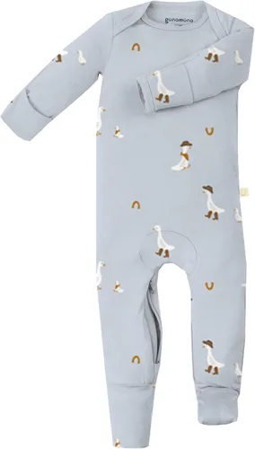 Vista 50 de GUNAMUNA Pijama unisex convertible ultrasuave para bebé, mameluco con cremallera para pañales, recién nacido a 24 meses