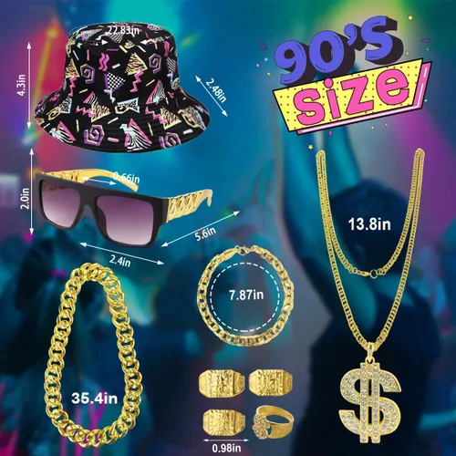 Vista 4 de WILDPARTY Traje de los años 80 y 90 para hombre, disfraz de hip hop, blusa con botones, blusa de discoteca retro, traje de fiesta temática hawaiana