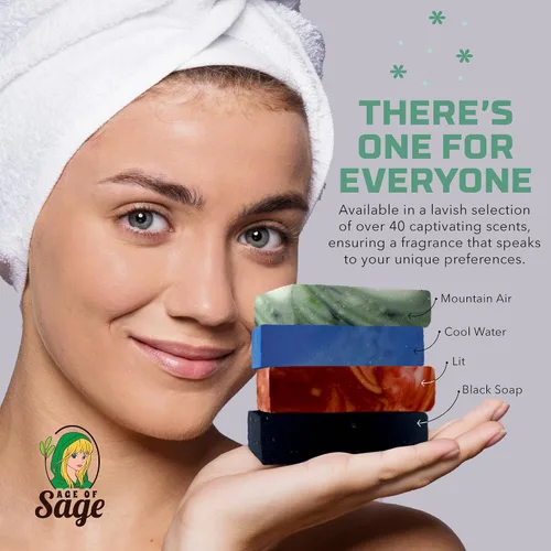 Vista 7 de Jabón en barra natural para hombres, jabón vegano procesado en frío con glicerina para el cuidado de la piel, regalos de Acción de Gracias