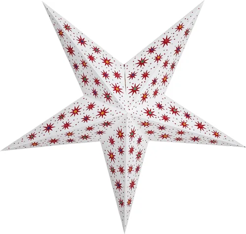 Vista 16 de GalaxyArts - Naxatra (blanco mediano 7 puntas) - Linterna de estrella de papel