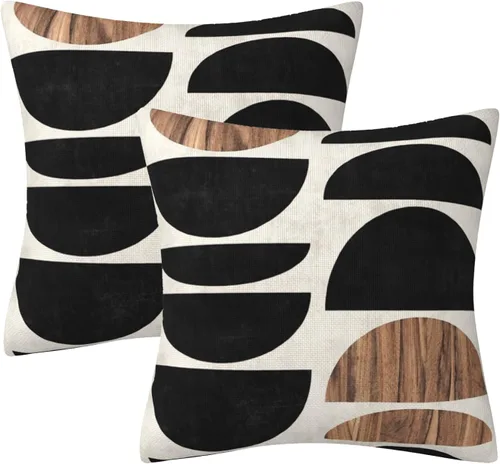 Vista 40 de Fundas de almohada decorativas rústicas de Aqua y blanco a cuadros estilo búfalo para sofá, funda de almohada para granja, decoración