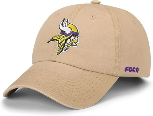 Vista 6 de FOCO NFL Mens NFL Team Logo Khaki Casual Hat Caps