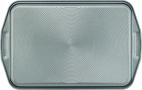 Vista 2 de Circulon Total Bakeware - Juego de bandejas antiadherentes para hornear galletas con estante de enfriamiento, 3 piezas, color gris
