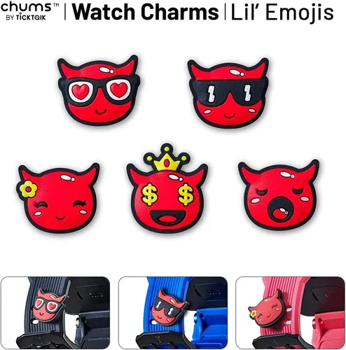 Vista 2 de TickTalk Chums 4 dijes de reloj, encantos de pulsera de reloj (Lil' Devils)