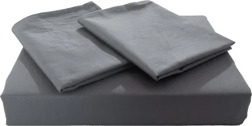 Vista 5 de Juego de funda de edredón 100% algodón, tamaño matrimonial, transpirable, duradero, suave, cómodo, juego de funda de edredón de 3 piezas con 1 funda