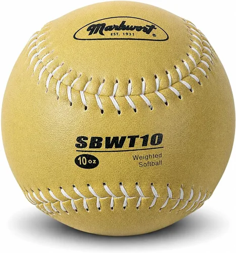 Vista 8 de Markwort Funda de cuero con peso de 12 pulgadas para softballs
