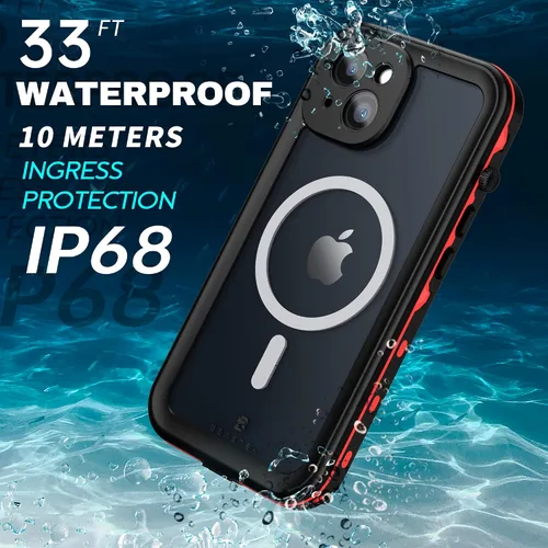 Vista 2 de BEASTEK Funda MagSafe impermeable para 14 Plus - Serie TRE, a prueba de golpes, a prueba de polvo, IP68, protector de pantalla integrado, cubierta