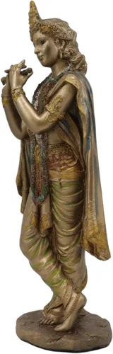 Vista 3 de Ebros Gift Figura decorativa de 10 pulgadas de alto, supremo dios hindú, Señor Krishna, Avatar de Vishnu, estatua de flauta hinduista, deidad