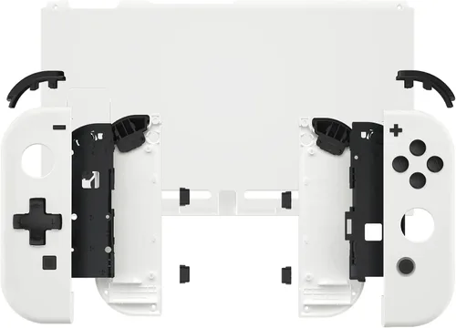 Vista 3 de eXtremeRate Dpad Version Custom Full Set Shell for Nintendo Switch, White Replacement Console Back Plate, NS Joycon Handheld Controller Housing with