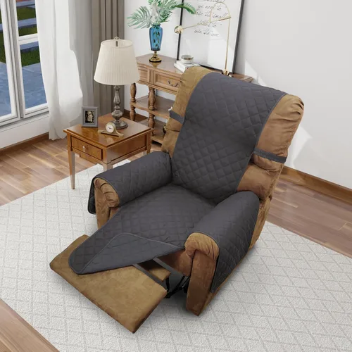 Vista 88 de Fundas para Silla Reclinable Reversibles Funda de Sofá para Mascotas Protector de Muebles Lazy Boy (Silla 23'', Beige/Beige)