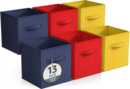 Vista 10 de Sorbus - Cubos de almacenamiento plegables - 6 unidades, 11 pulgadas, Negro y Blanco, Tela, Plegables, Almacenamiento y Organización, Uso Versátil