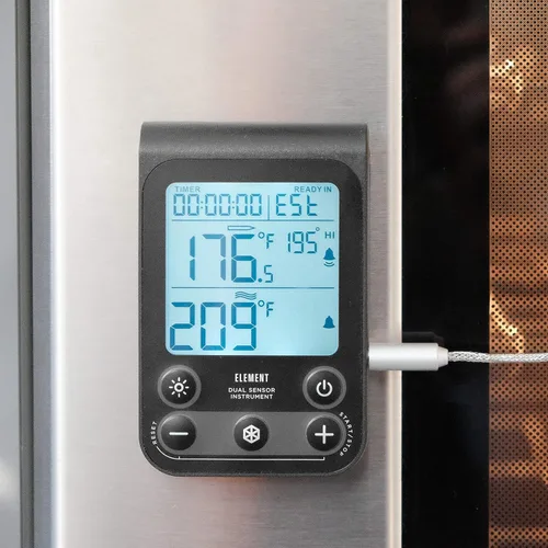 Vista 3 de Lavatools OVT02 Element Termómetro digital para horno, parrilla y ahumador, incluye sonda de temperatura inoxidable de doble sensor