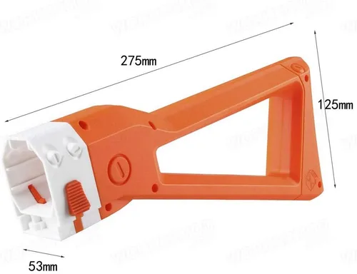 Vista 2 de WORKER AK Style Shoulder Stock para juguete de Nerf N-Strike Elite y Nerf Modulus Series (Naranja)