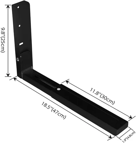 Vista 2 de Soportes de montaje en pared para microondas, brazo plegable, ajustable, extensible, para colgar en la pared, soportes para microondas, soporte