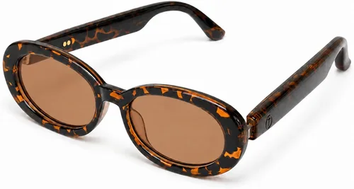 Vista 13 de GenXenon Negro Cat-Eye Chic Smart Translation Gafas de sol polarizadas Marrón