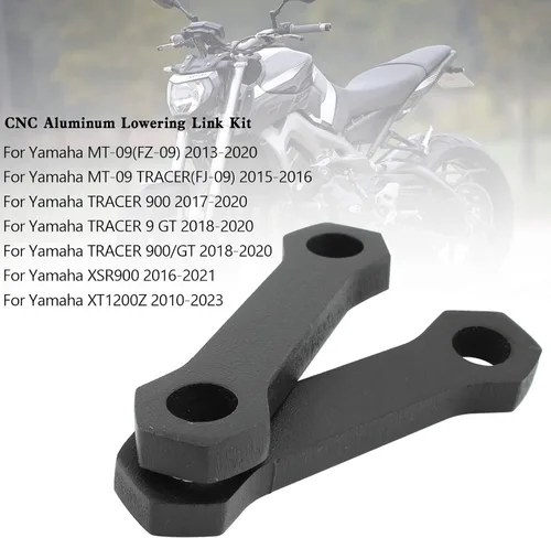 Vista 4 de Topteng Kit de eslabones de bajada de aluminio CNC para Yamaha MT-09 (FZ-09) 2013-2020, MT-09 TRACER (FJ-09) 2015-2016, TRACER 900 2017-2020, TRACER