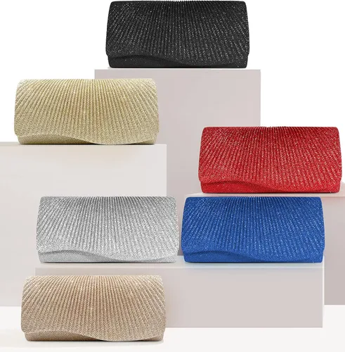Vista 4 de AIJUN Clutch Purses for Women Sequin Envelope Evening Bag Party Prom Purse Bride Wedding Handbag with Chain