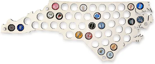 Vista 12 de Torched Tapa de cerveza Mapa Alabama, Estados Unidos tapa de cerveza titular decoración de pared, regalo para amantes de la cerveza para hombres