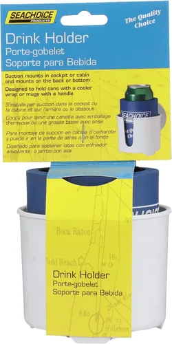 Vista 4 de Seachoice Soporte para bebidas para barco con aislamiento, soporte de ventosa, color blanco