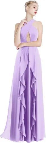 Vista 3 de Vestido largo transformador para mujer, vestido de graduación, convertible, con tirantes delgados, para boda, cóctel, vestido largo
